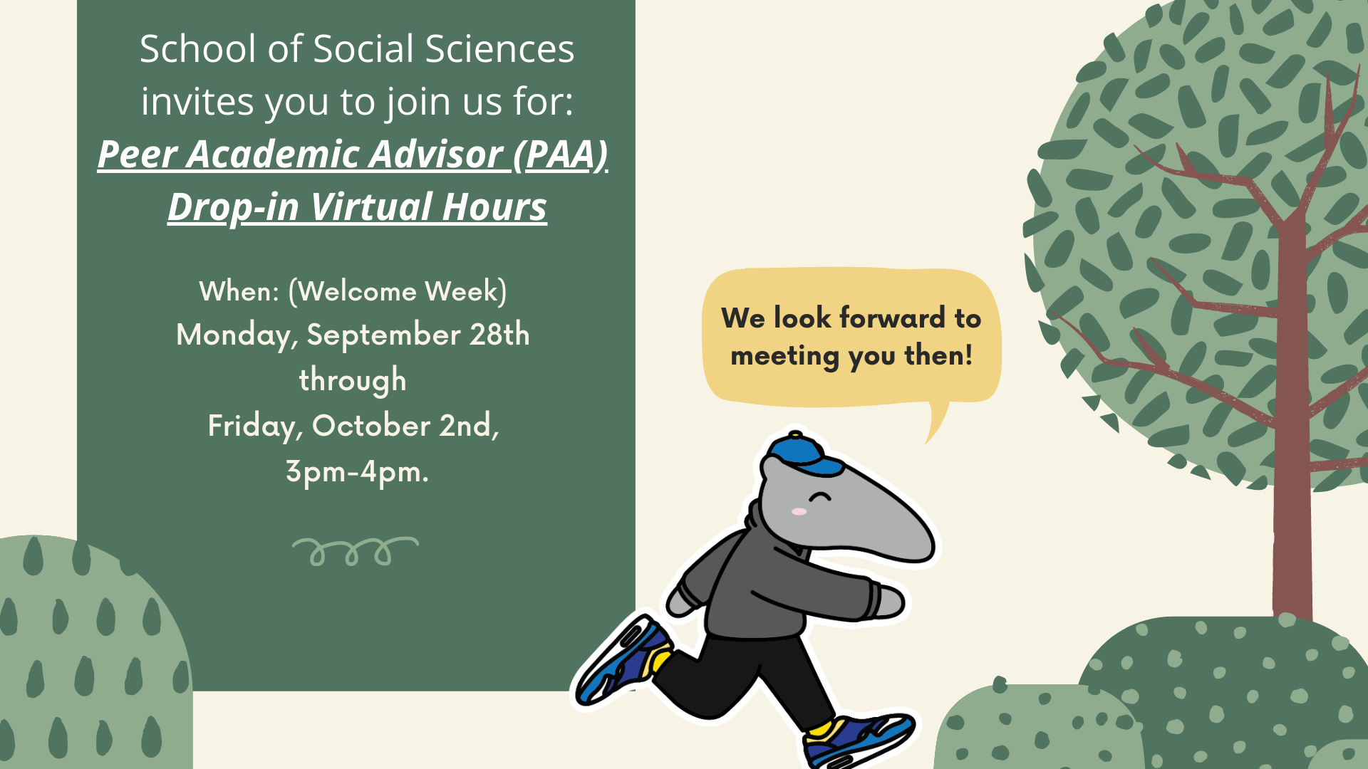 Welcome Week PAA Virtual Drop-In