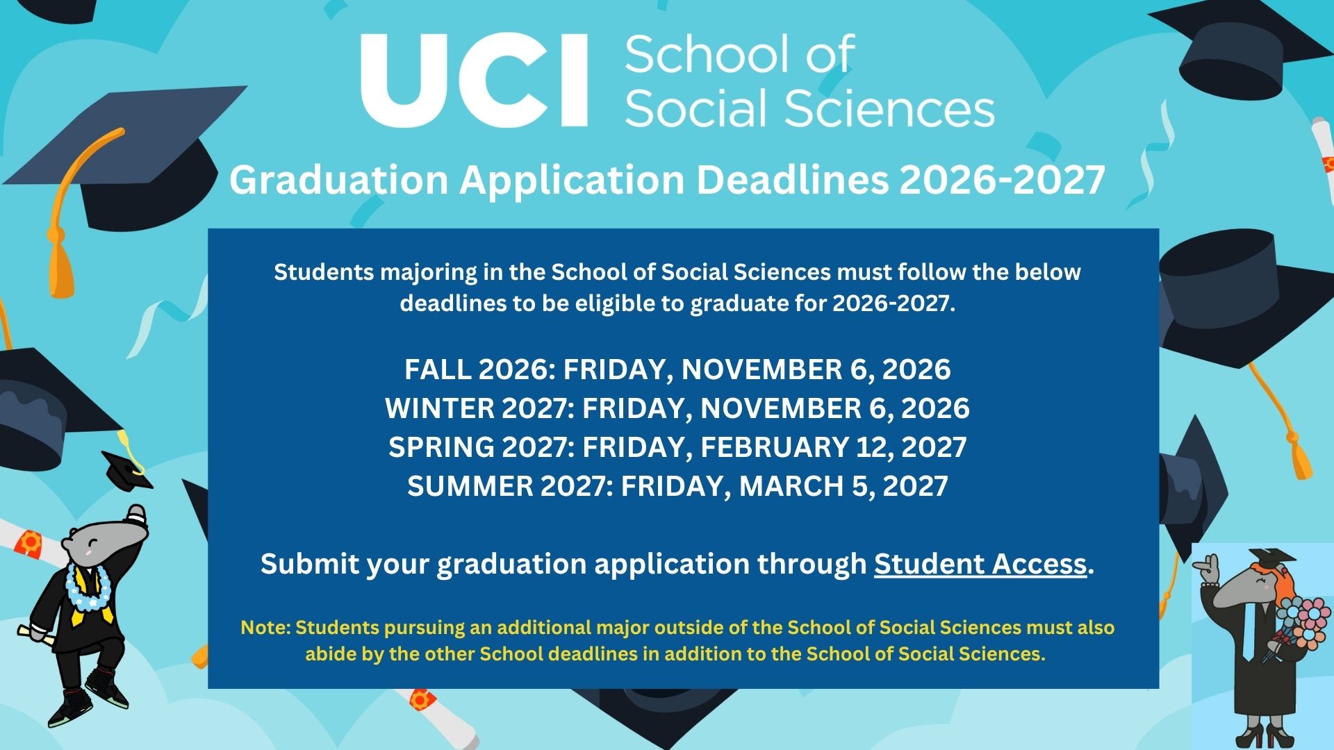 Graduation Application Deadlines for 2026-2027 Graduation Application Deadlines for 2026-2027