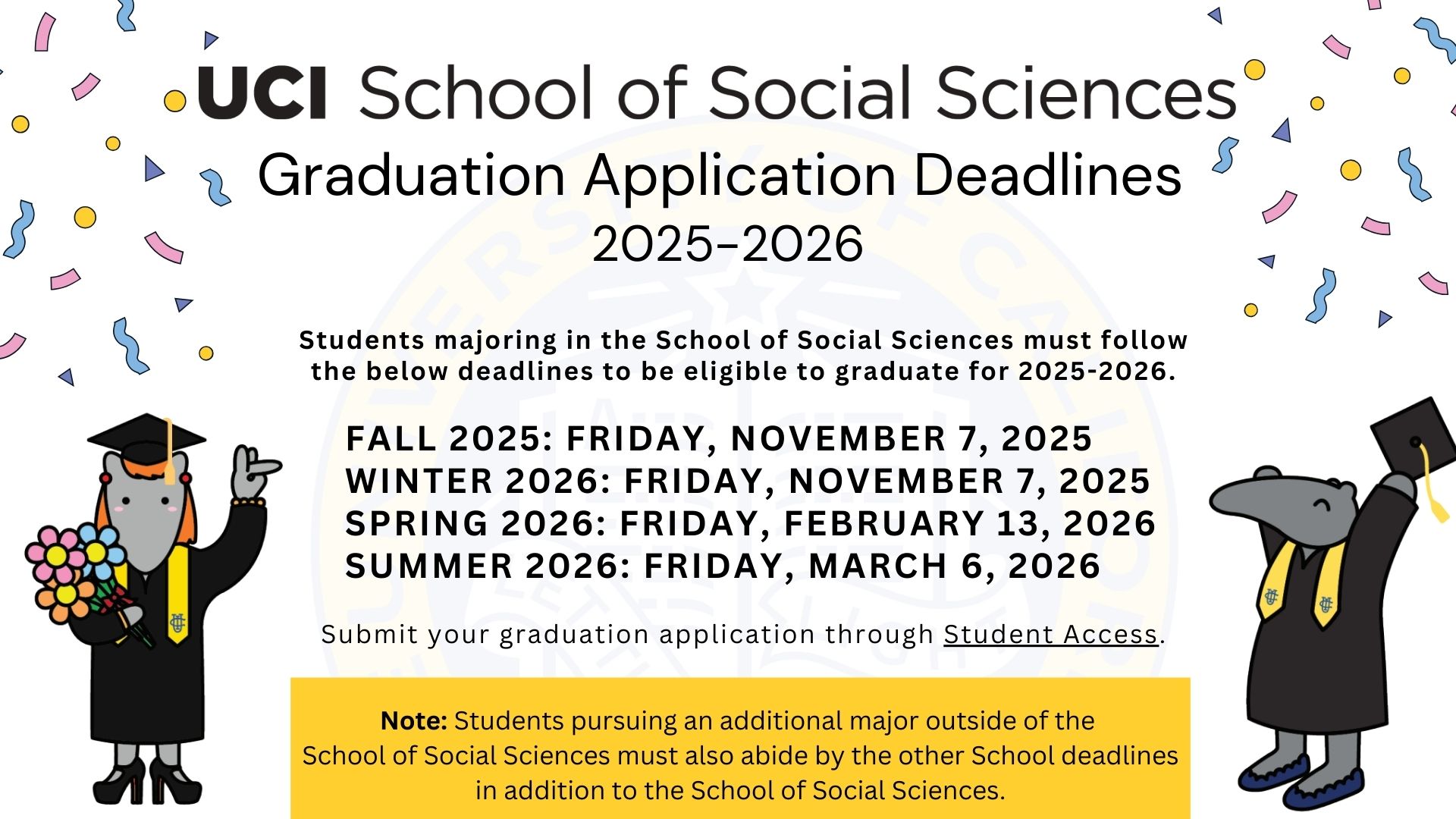 Graduation Application Deadlines for 2025-26
