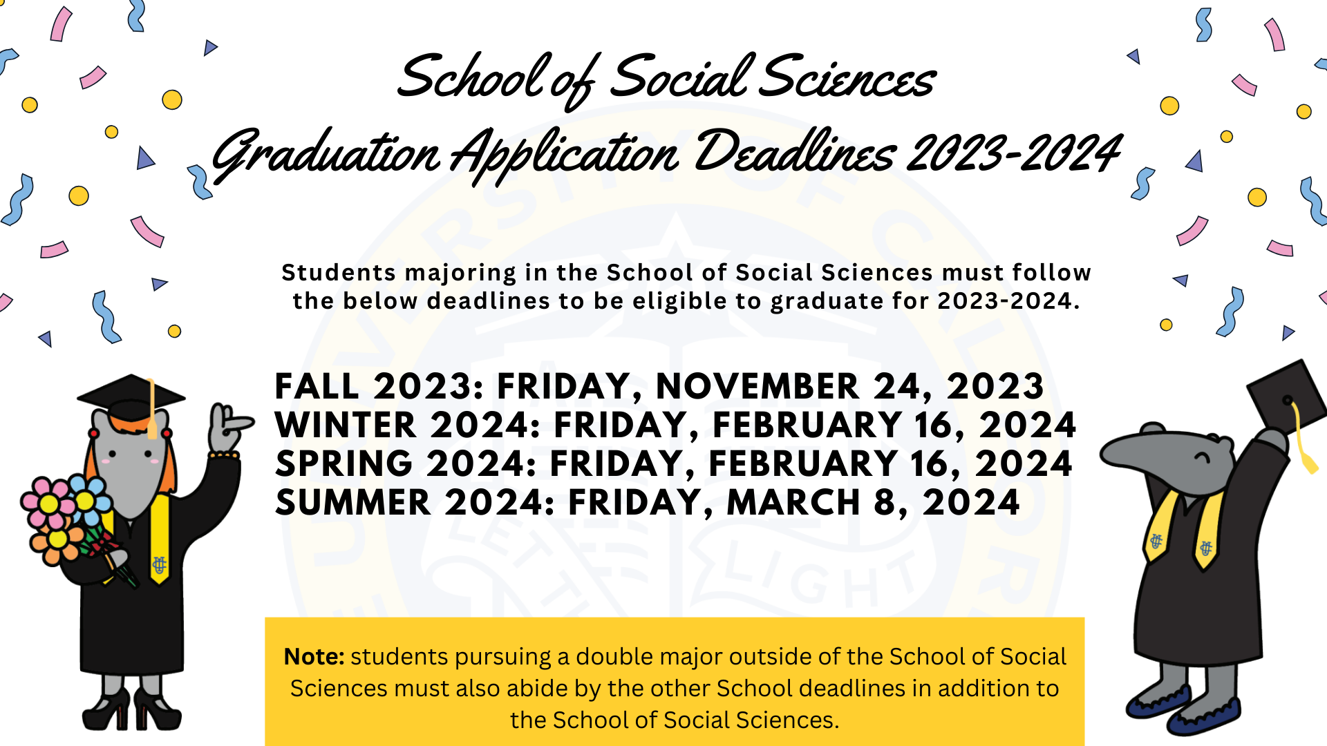 Graduation Application Deadlines